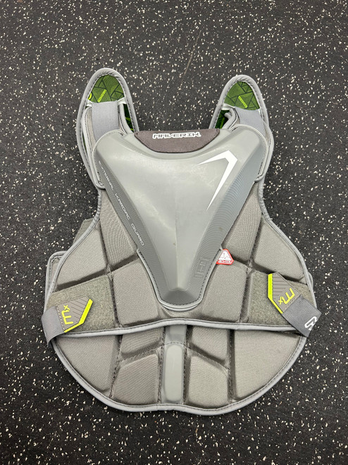 Vist Large View of Product Image Which is Used Maverik MX EKG GOALIE CHEST Lacrosse Shoulder Pads Grey SM