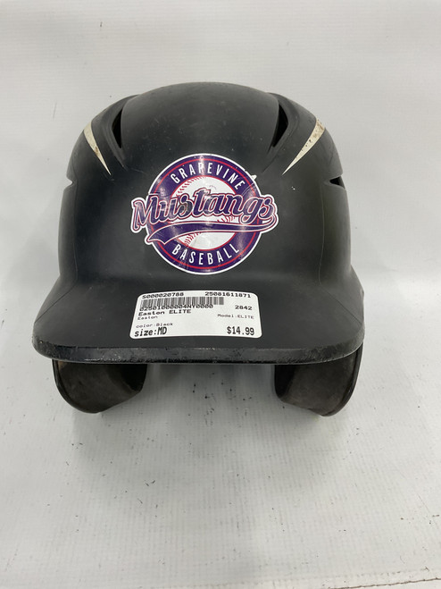 Vist Large View of Product Image Which is Used Easton ELITE Batting Helmet No Mask Black MD