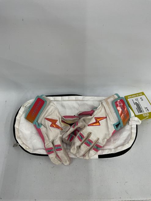 Vist Large View of Product Image Which is Used BB/SB Batting Gloves White SM