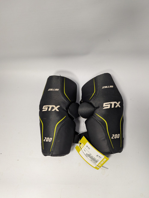Vist Large View of Product Image Which is Used STX STALLION 200 Lacrosse Arm Pads/Guards Grey LG