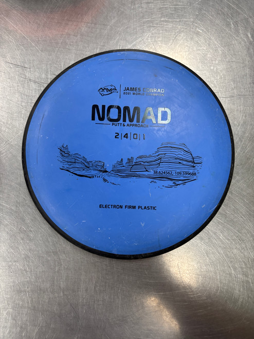 Vist Large View of Product Image Which is Used MVP ELECTRON NOMAD Disc Golf Putter Royal Blue