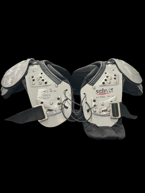 Vist Large View of Product Image Which is Used Schutt Y FLEX FB Shoulder Pads Grey LG