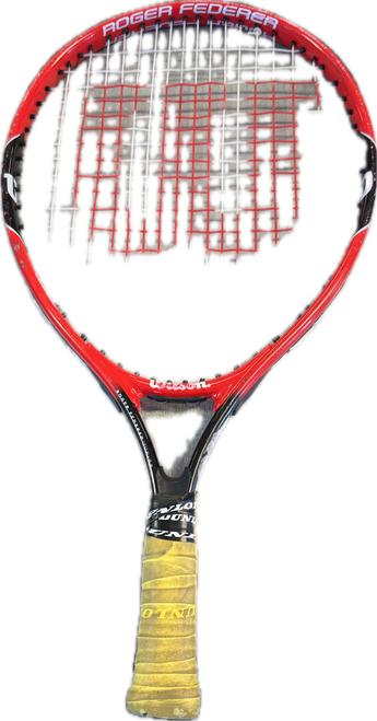 Used Wilson FEDERER 19 Junior Tennis Racquet Red 19" Vist Large View of Product Image Which is Used Wilson FEDERER 19 Junior Tennis Racquet Red 19"