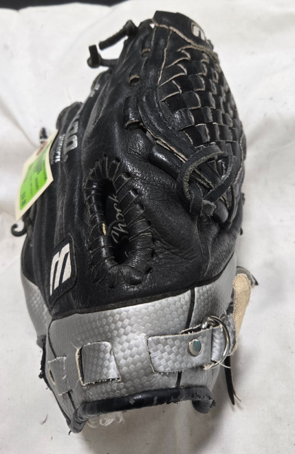 Vist Large View of Product Image Which is Used Mizuno GPP1075Y1 BB/SB Glove RH Throw Black 10 3/4"