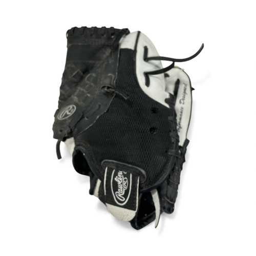 Vist Large View of Product Image Which is Used Rawlings PL10WM BB/SB Glove RH Throw Black And Silver 10"