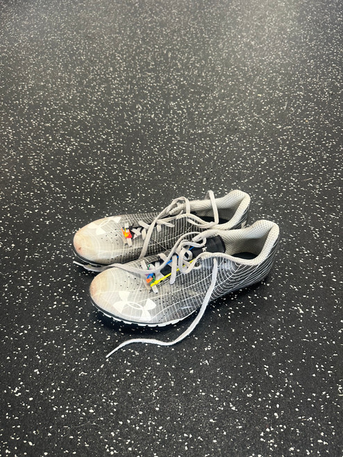 Vist Large View of Product Image Which is Used Under Armour Track & Field Cleats Adult Yellow Senior 9