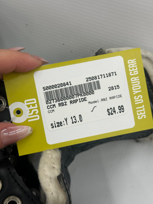 Vist Large View of Product Image Which is Used CCM RBZ RAPIDE Youth Hockey Skate Youth 13.0