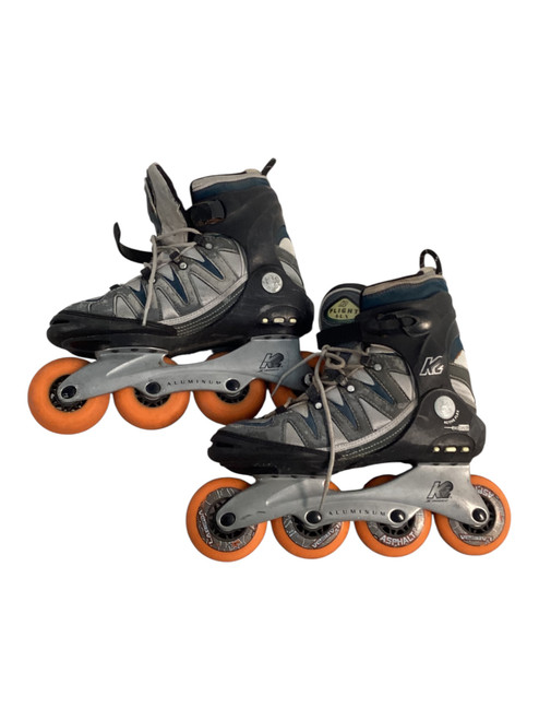 Vist Large View of Product Image Which is Used K2 ALUMINUM Junior Rec Fitness Skates Black Adjustable