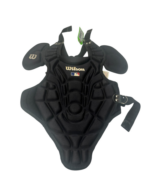Vist Large View of Product Image Which is Used Wilson EZ Gear Youth Baseball Catchers Chest Protector Black Age 7-12