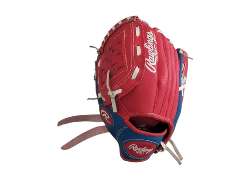 Used Rawlings PL91SR BB/SB Glove LH Throw Red 9" 11866-S000027983 Vist Large View of Product Image Which is Used Rawlings PL91SR BB/SB Glove LH Throw Red 9"