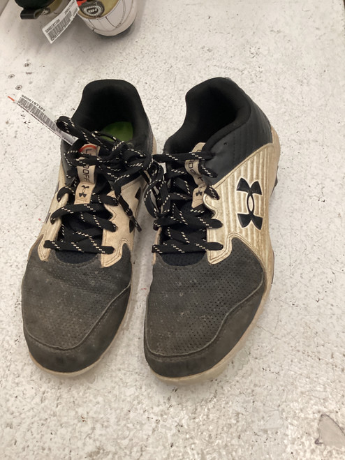 Vist Large View of Product Image Which is Used Under Armour LEADOFF BB/SB Cleats Black Junior 05.5