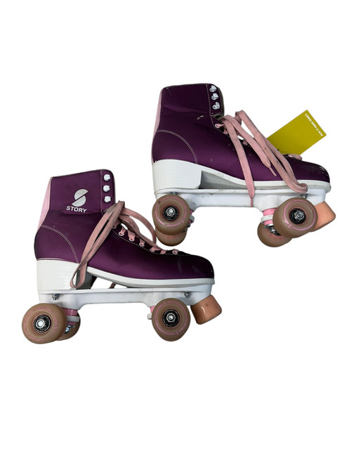 Vist Large View of Product Image Which is Used STORY SOUL QUAD SKATES SZ 8.5 Senior Roller Quad Skates Purple Senior 8.5