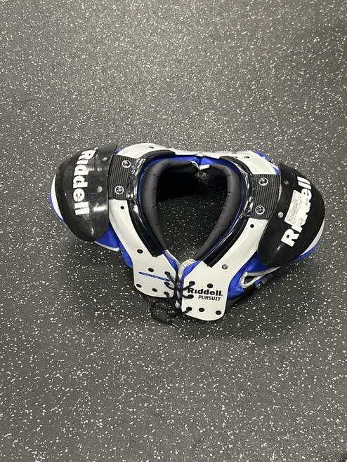 Vist Large View of Product Image Which is Used Riddell PURSUIT YTH FB Shoulder Pads Grey SM