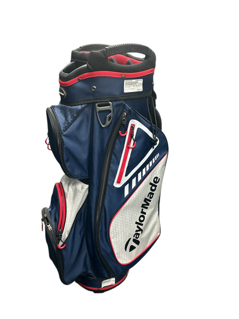 Vist Large View of Product Image Which is Used Taylormade CART BAG NVY/WHT/RD Mens Cart Bag White/Red/Navy