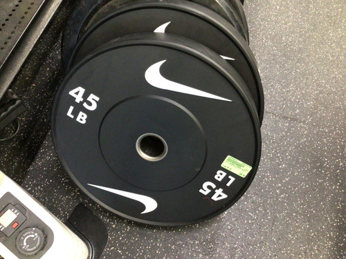 Vist Large View of Product Image Which is Used Nike RUBBER BUMPER PLATE - 45LB - EA Olympic Plate (Each) 45 lb
