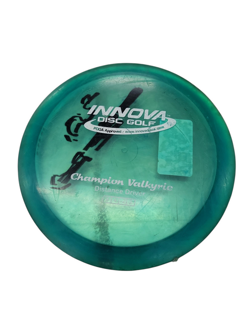 Vist Large View of Product Image Which is Used Innova CHAMPION VALKYRIE Disc Golf Driver Teal
