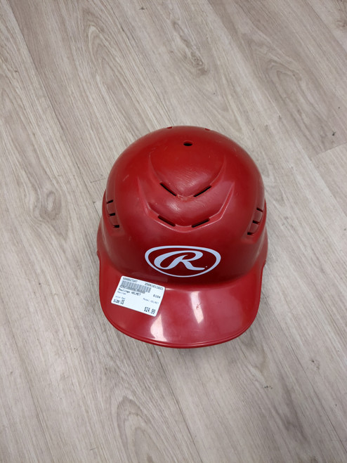 Vist Large View of Product Image Which is Used Rawlings HELMET Batting Helmet No Mask Red One Size
