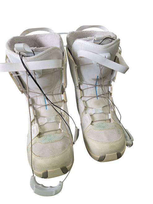 Vist Large View of Product Image Which is Used Salomon PEARL WOMENS BOOTS Womens Snowboard Boots White Senior 9