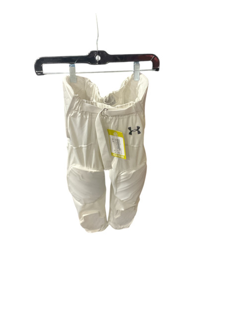 Vist Large View of Product Image Which is Used Under Armour Youth FB Integrated Pants White XL