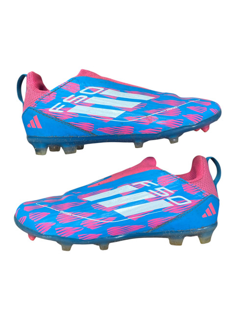 Vist Large View of Product Image Which is Used Adidas Soccer Cleats Pink Junior 02.5