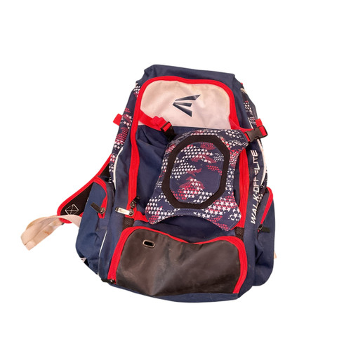 Vist Large View of Product Image Which is Used Easton 2 BAT BACKPACK BL/BLK BB/SB Player Backpack Black And Navy Blue