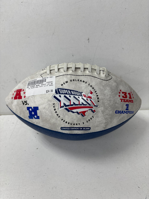 Vist Large View of Product Image Which is Used NFL SUPER BOWL XXXVI LE OF 20000 Official Football