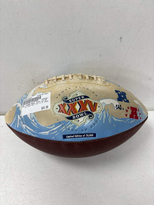 Used NFL SUPER BOWL XXXV LE OF 20000 Official Football 11891-S000306065 Vist Large View of Product Image Which is Used NFL SUPER BOWL XXXV LE OF 20000 Official Football