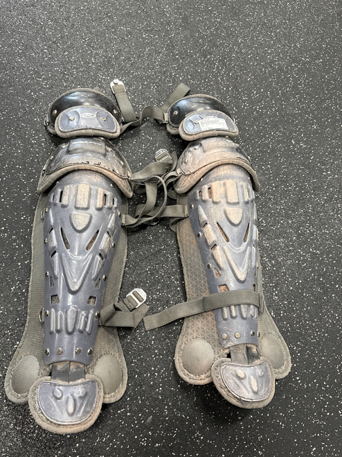 Vist Large View of Product Image Which is Used Rawlings EABR15 Catchers Leg Guards Grey Adult