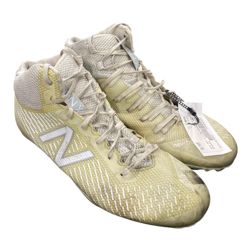 Vist Large View of Product Image Which is Used New Balance LAX Cleats Mens White Senior 11