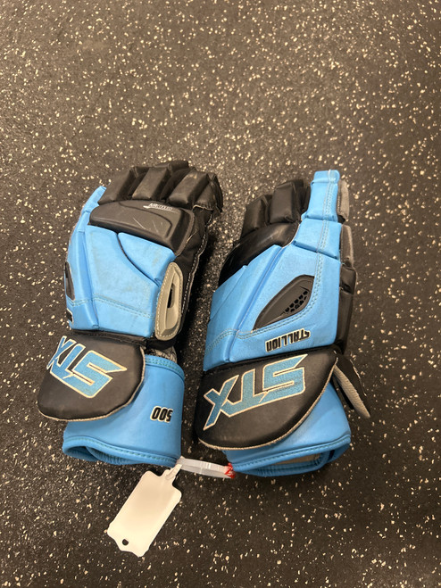 Vist Large View of Product Image Which is Used STX STALLION 500 Lacrosse Gloves Mens Carolina Blue XL