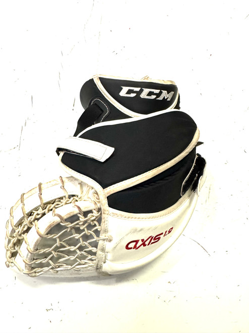 Vist Large View of Product Image Which is Used CCM AXIS 1.9 Senior Goalie Catcher White
