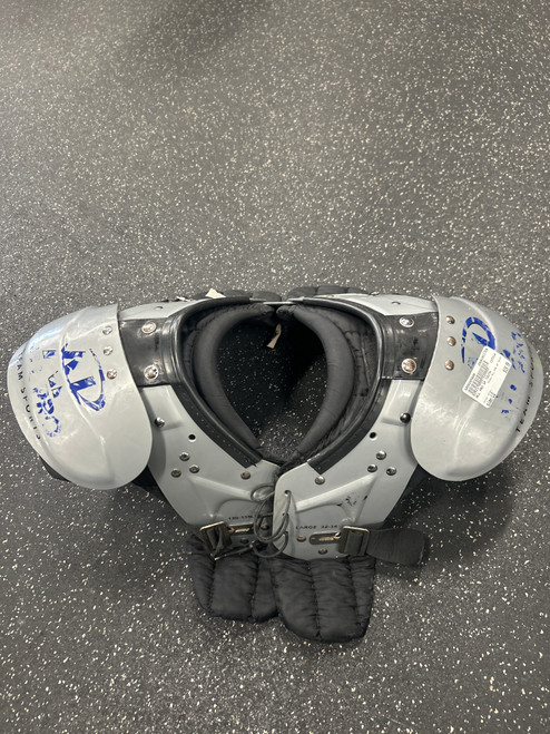 Used ALL PRO SP YOUTH FB Shoulder Pads Grey LG 11726-S000285606 Vist Large View of Product Image Which is Used ALL PRO SP YOUTH FB Shoulder Pads Grey LG