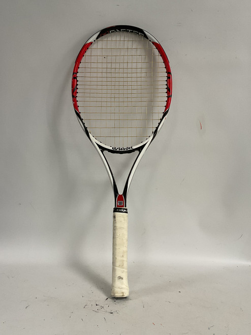 Vist Large View of Product Image Which is Used Wilson K FACTOR SIX.ONE Adult Tennis Racquet Red Unknown
