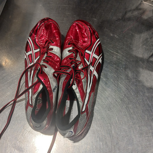 Vist Large View of Product Image Which is Used Asics Track & Field Cleats Adult Red Senior 10.5