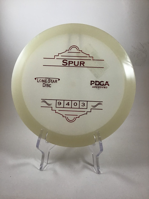 Vist Large View of Product Image Which is Used Lone Star Disc GLOW SPUR Disc Golf Driver Cream White 174g