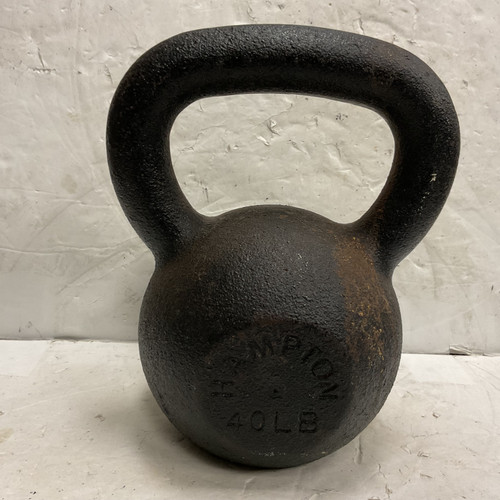 Vist Large View of Product Image Which is Used Hampton Kettlebell Black 40 lb