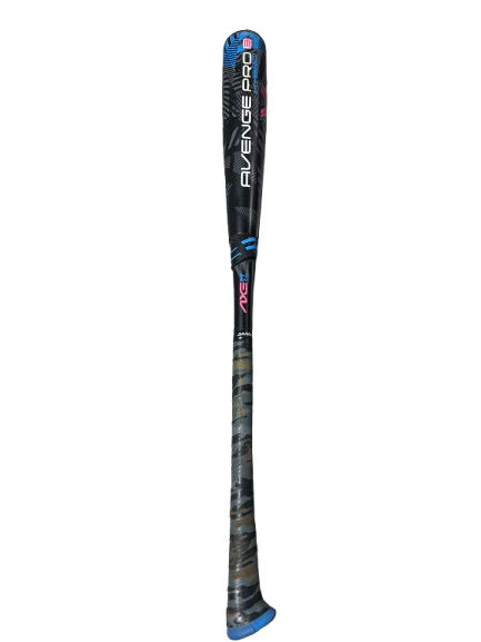 Vist Large View of Product Image Which is Used AXE AVENGE PRO 3 HYBRID 30 -10 BB/SB USA 2 5/8 Bat Pink And Navy Blue 30"