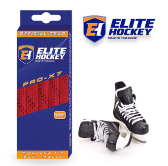 Vist Large View of Product Image Which is New ELITE HOCKEY PRO X7 SKATE LACE RED 84"