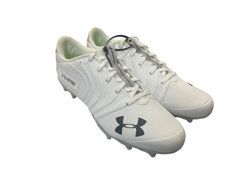 Vist Large View of Product Image Which is Used Under Armour NITRO Adult FB Cleats White Senior 12