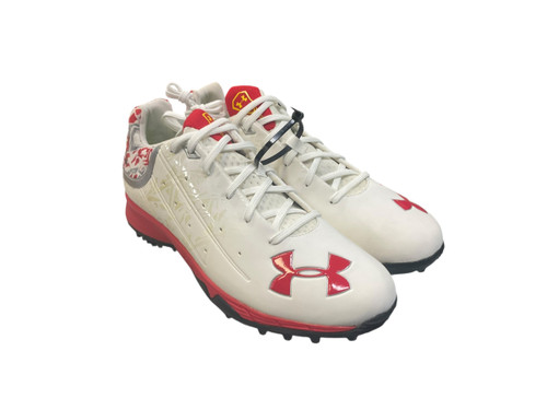 Vist Large View of Product Image Which is Used Under Armour SPOTLIGHT TC UM LAX Cleats Mens White Senior 10.5
