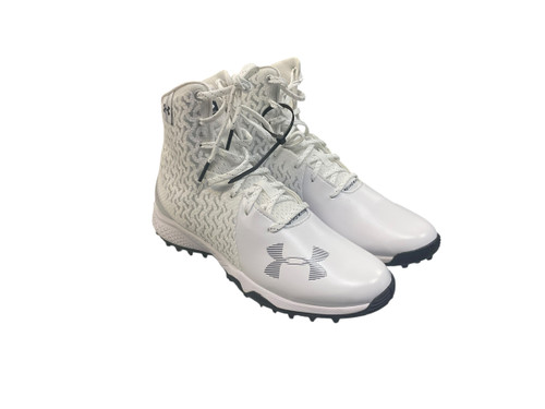Vist Large View of Product Image Which is Used Under Armour HIGHLIGHT Adult FB Cleats White Senior 8
