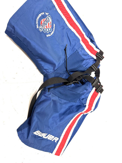 Vist Large View of Product Image Which is Used Bauer AMERICANS SHELL ONLY Junior Pant Navy Blue MD