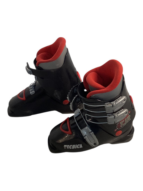 Vist Large View of Product Image Which is Used Tecnica TJR Boys DH Ski Boot Black 150 MP - Y08
