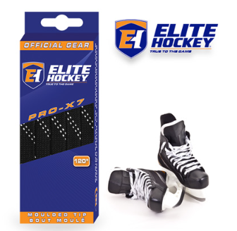 Vist Large View of Product Image Which is New ELITE HOCKEY PRO X7 SKATE LACE BLK 84"