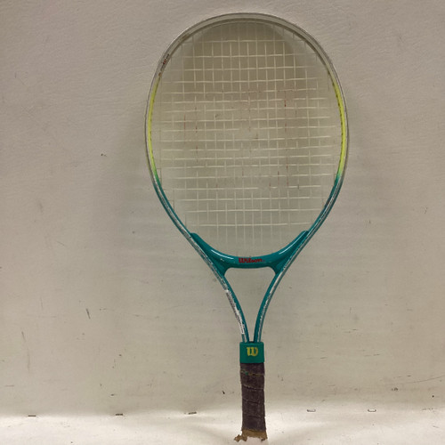 Vist Large View of Product Image Which is Used Wilson PETE SAMPRAS PEE WEE Junior Tennis Racquet Turquoise 21"