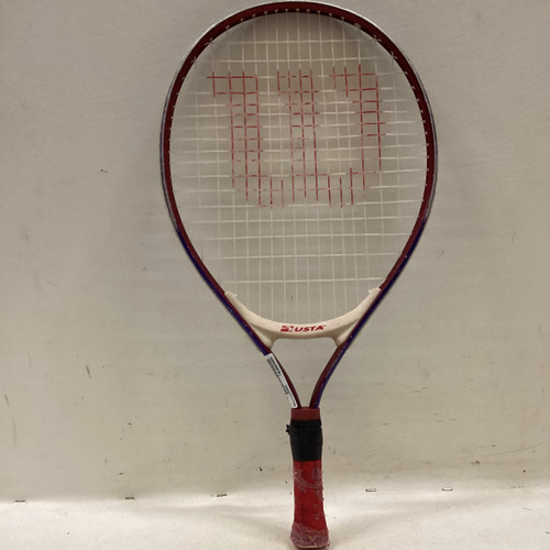 Vist Large View of Product Image Which is Used Wilson USTA Junior Tennis Racquet Red 21"