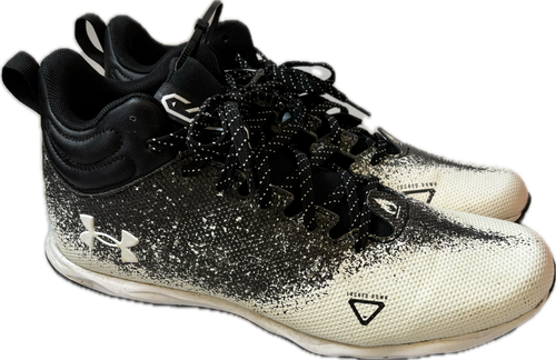 Vist Large View of Product Image Which is Used Under Armour Adult FB Cleats White Senior 11