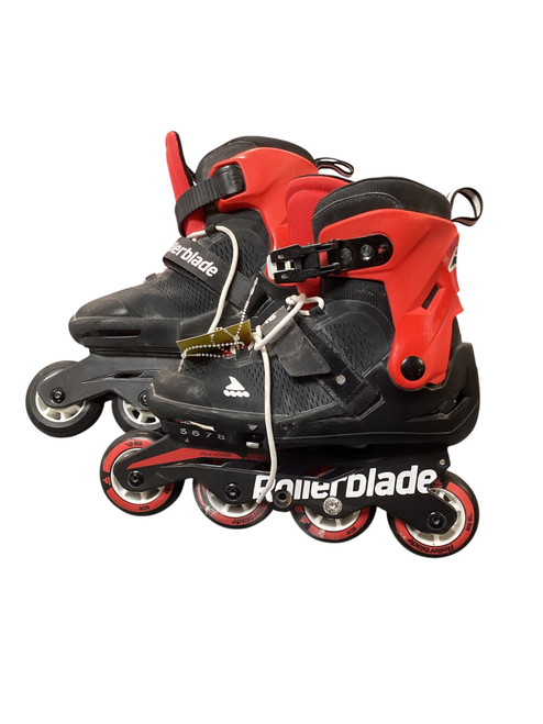 Vist Large View of Product Image Which is Used Rollerblade 5-8 ROLLER BLADES BLK/RED Senior Rec Fitness Skates Black Senior 5