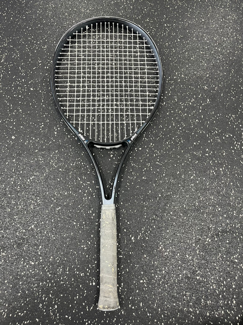 Vist Large View of Product Image Which is Used Prince GRAHITE TOURNAMENT OVERSIZE Adult Tennis Racquet Black 4 1/4"
