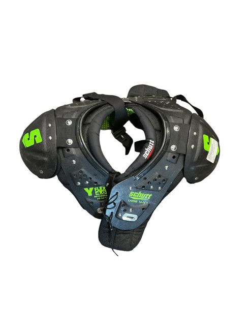 Vist Large View of Product Image Which is Used Schutt Y FLEX 4.0 LG 14-15 FB Shoulder Pads Black LG